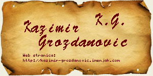 Kazimir Grozdanović vizit kartica